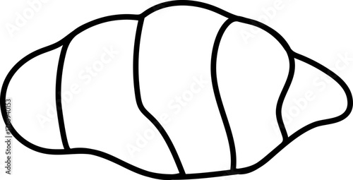 French Croissant Bakery Breakfast Vector