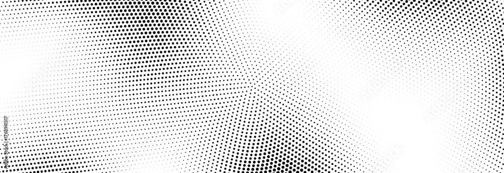 Radial dotted noise gradient texture. Concentric halftone grain background. Rough dot fading overlay wallpaper. Comic pop art backdrop for poster, banner, cover, print. Vector cartoon grit pattern