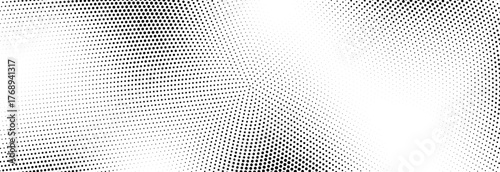 Radial dotted noise gradient texture. Concentric halftone grain background. Rough dot fading overlay wallpaper. Comic pop art backdrop for poster, banner, cover, print. Vector cartoon grit pattern