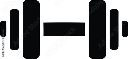 Black and white dumbbell for strength training fitness lifestyle equipment