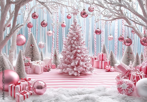 Create Lasting Memories in a Whimsical Pink Christmas Setting