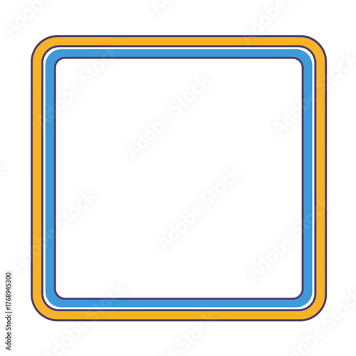 Flat Design Double Line Frame Border