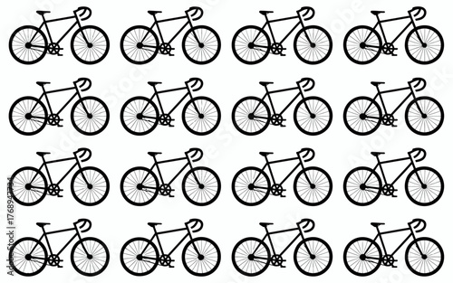 bicycle icons set