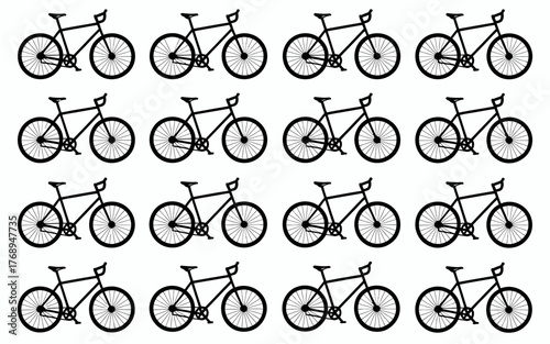 bicycle icons set