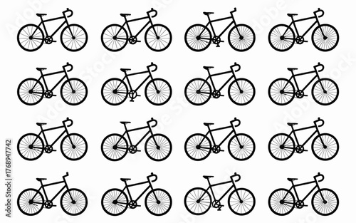 set of bicycle icons