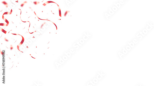 PNG Red confetti from corner frame png transparent blured
