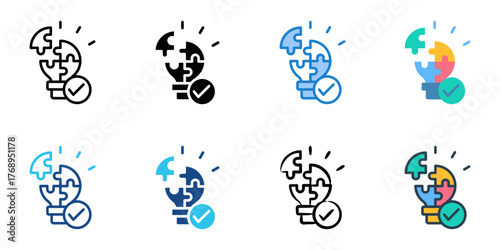Coping Strategies icon set multiple style collection 
