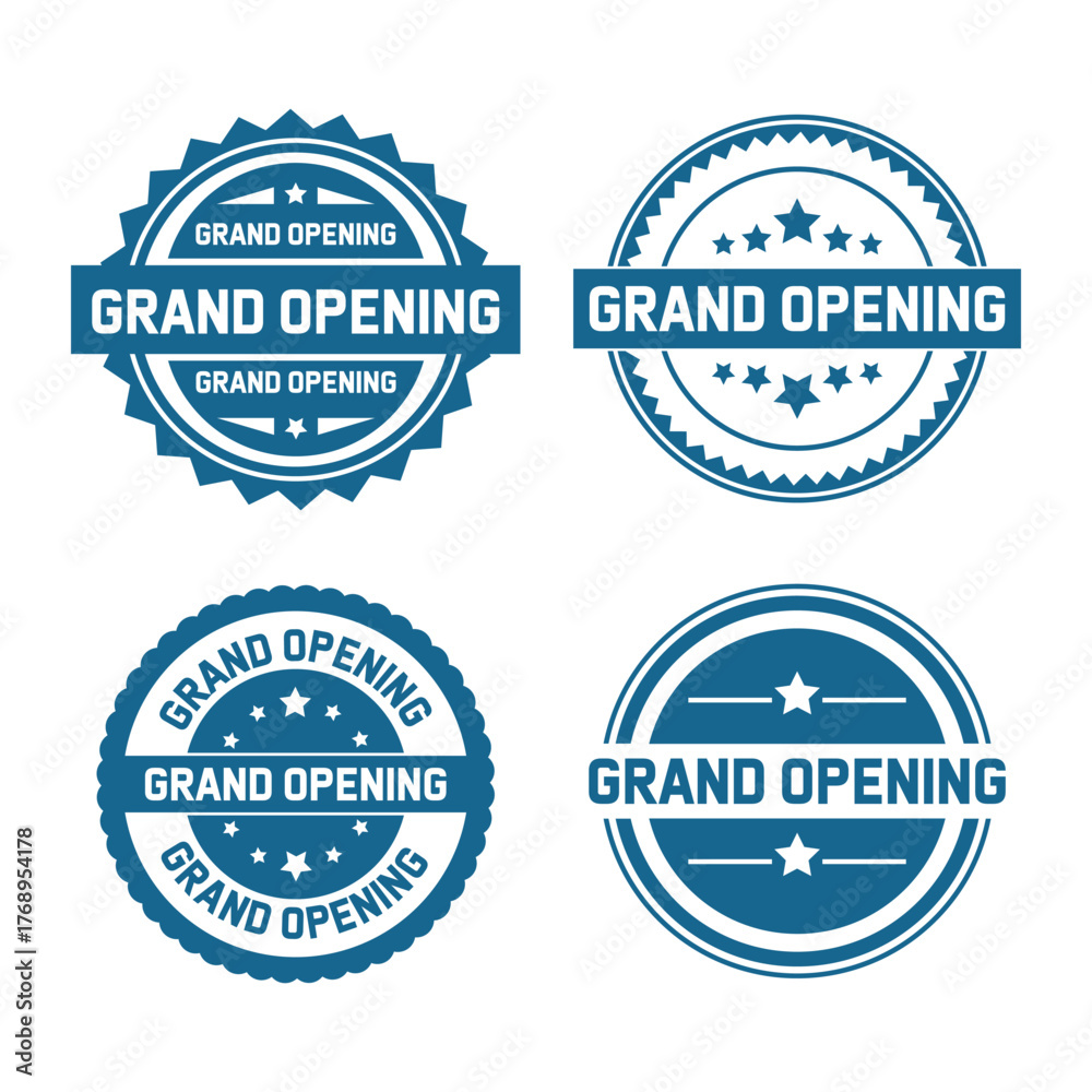 Fototapeta premium Grand opening stamp collection