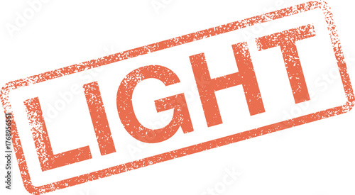 Vintage textured Light stamp conveys brilliance and clarity in a rectangular frame for visual communication