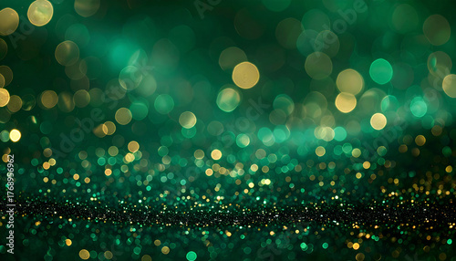 緑 金 キラキラ ラメグリッター 背景素材