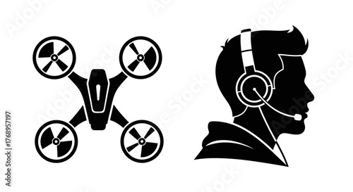 Drone piloting and communication a modern technological symbiosis illustrated