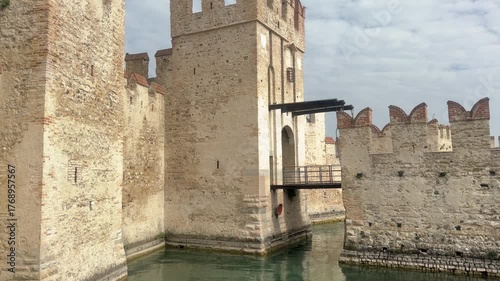 Sirmione, Garda lake, Italy,2025,october,2nd, view of castle moat