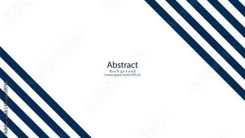 Modern abstract background with bold navy blue and white diagonal stripes forming a geometric pattern. Clean and stylish design ideal for fashion prints,