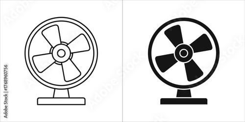 Illustration of a fan, a common appliance for cooling and air circulation in homes