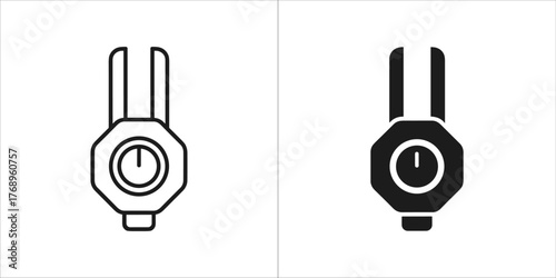 Digital caliper icon, a precise measuring tool for engineering and manufacturing