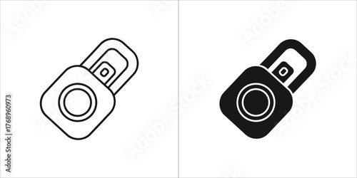 Padlock icon lock vector illustration security symbol protection outline