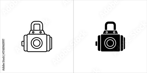 Spray paint can isolated on, a simple and clean line art