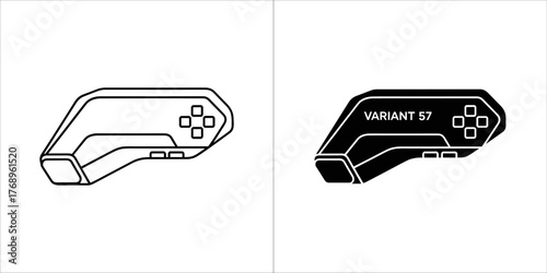 Illustration of a gamepad, a controller used for playing video games on a console