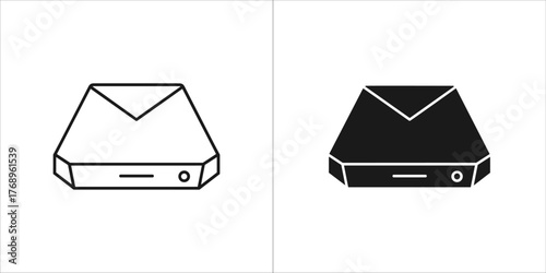 Black and white set top box device for television and media streaming