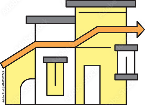 Real estate market growth, property value increase