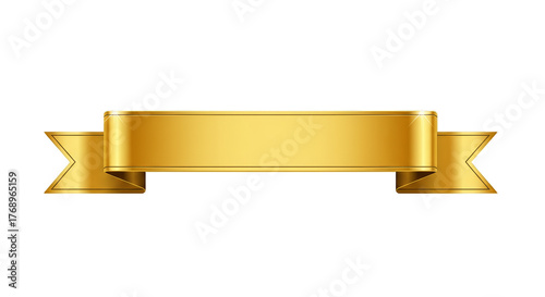 Wallpaper Mural Golden Ribbon Banner Isolated Transparent Background Luxury Award Torontodigital.ca