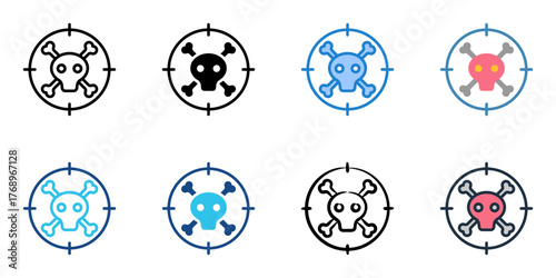 Sabotage icon set multiple style collection 
