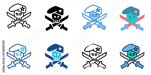 Special operations icon set multiple style collection 
