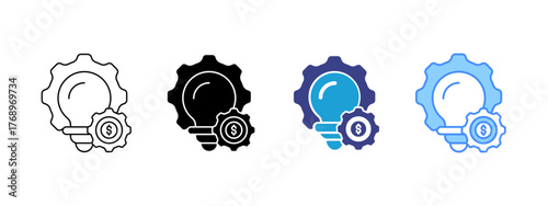 Innovation icon set multiple style collection