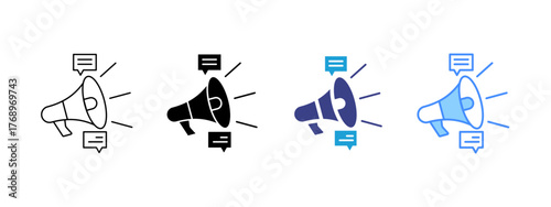 Campaign  icon set multiple style collection