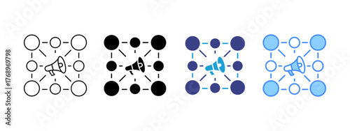 Omnichannel  icon set multiple style collection