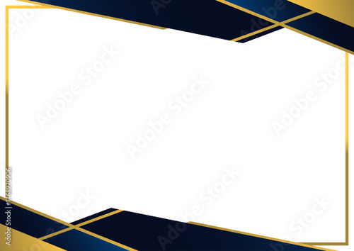 elegant modern blue navy and golden blue navy and golden certificate frame border