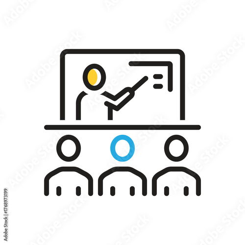 Multi color icon for teach