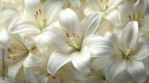 白いユリの背景 / White Lily Background