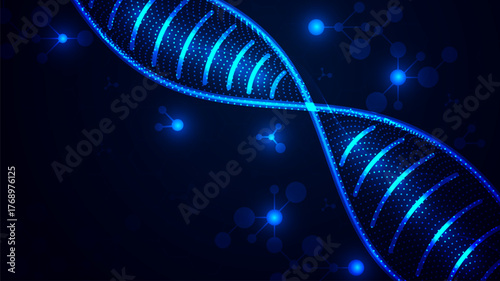 Modern Science DNA Molecule Connection Background