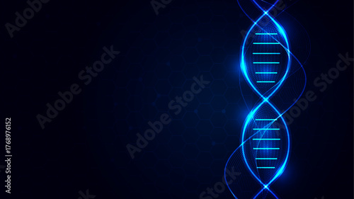 Modern Science DNA Molecule Connection Background
