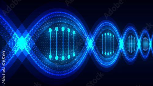 Modern Science DNA Molecule Connection Background