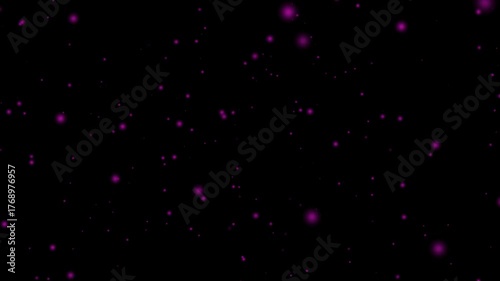 Modern abstract neon purple particles gently floating and glowing in dynamic loop motion