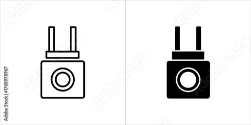 Illustration of a potentiometer in black and white