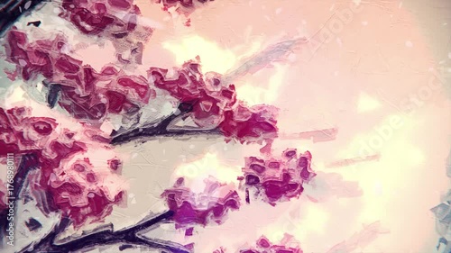 Various oil paintings, flowers, lakes, forests, chrysanthemums, plum blossoms, landscapes, birds, snow