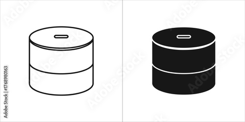 Illustration of a cosmetic jar with a blank label, isolated on, perfect for showcasing product designs