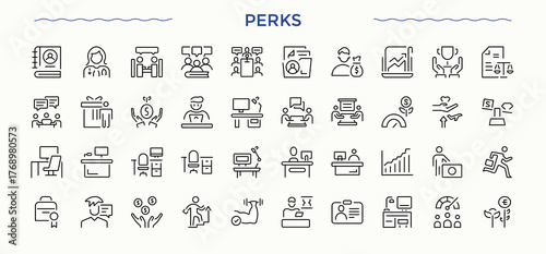 Property modern icon set. Set of line pictogram. Vector artwork and illustration. Property vector icon set. It contains symbols to skyscraper, real estate, house, apartment, home and more.