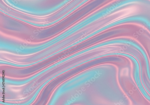 Wallpaper Mural Soft abstract marble fluid with pastel cyan and peach tones blending in a glowing luminous flow Torontodigital.ca