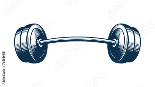 Barbell logo design for fitness and strength training gyms and clubs vector