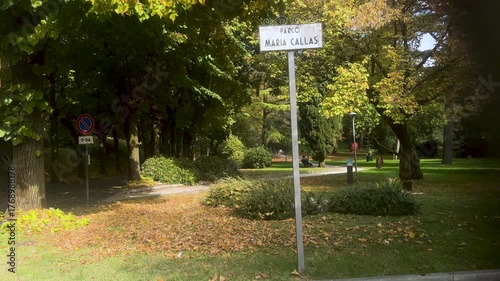 Sirmione, Garda lake, Italy,2025,october,2nd, entrance of Maria Callas park