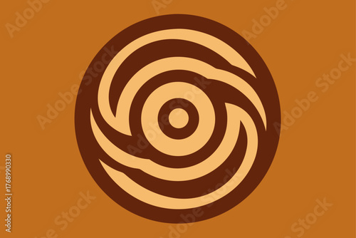 spiral carved wood ornament pattern illustration