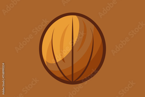 smooth walnut surface seamless design illustration