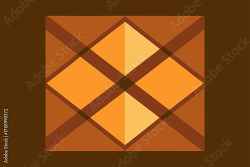 symmetrical wooden square tile background illustration