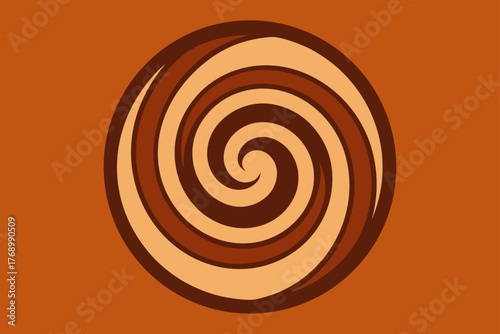 wooden spiral geometric pattern background illustration