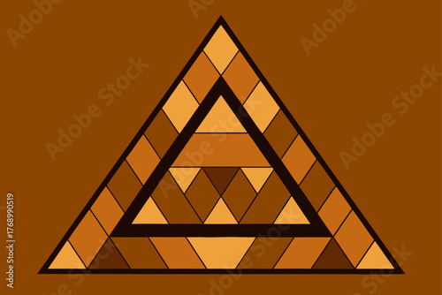 wooden triangle tessellation pattern illustration