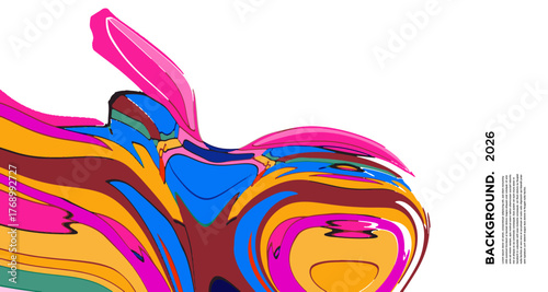 Vibrant abstract liquid marble background with pink, yellow, blue, purple, and orange swirls, creating a textured, colorful pattern ideal for posters or wallpapers.
